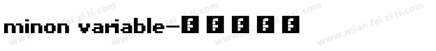 minon variable字体转换